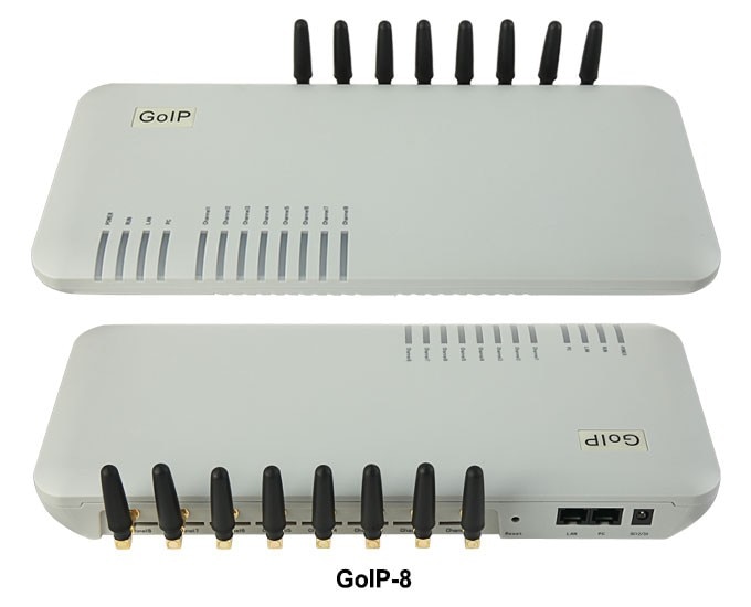 GoIP 8 Ʈ Ʈ, GSM VoIP Ʈ, VoIP Ʈũ , IP PBX Ǵ ݼ ø̼, GoIP_8 ġ